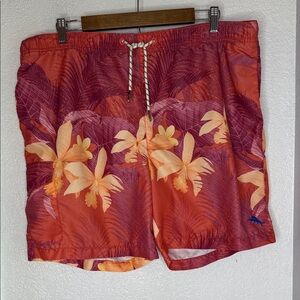 Tommy Bahama Relax Tropical Resort Floral Swim Trunks Size L Beach Pool Shorts